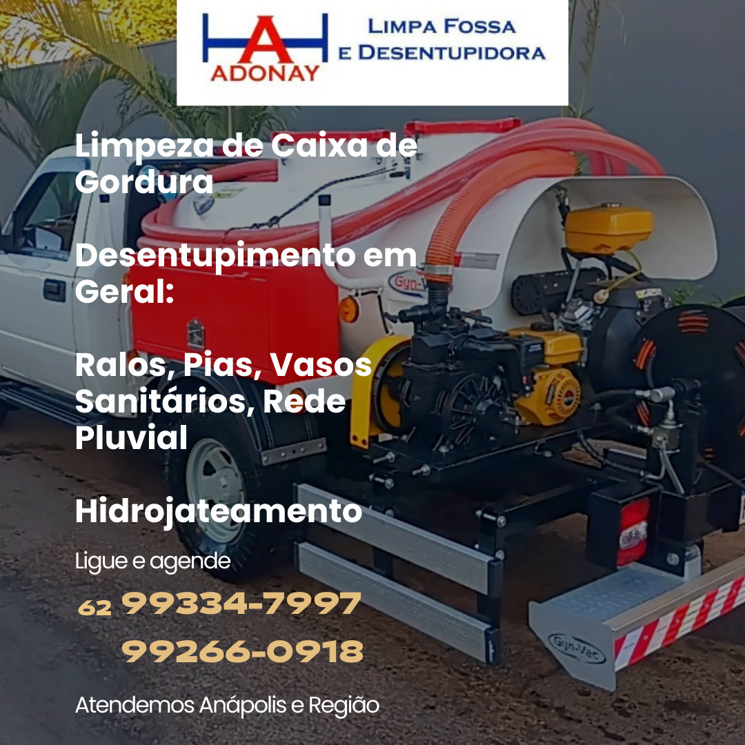 Limpa Fossa e Desentupidora Adonay em Anápolis